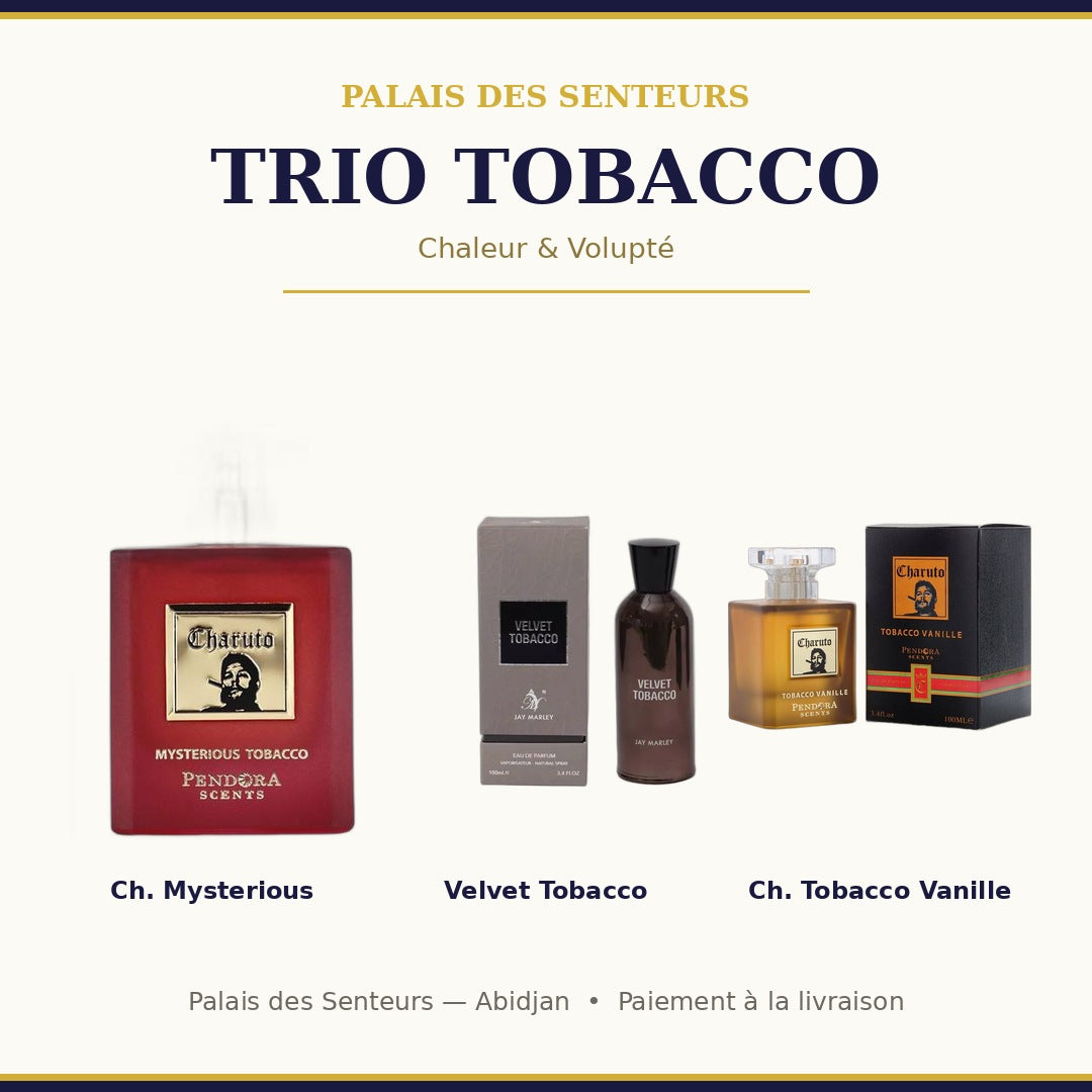 TRIO TOBACCO – Pack de 3 Parfums