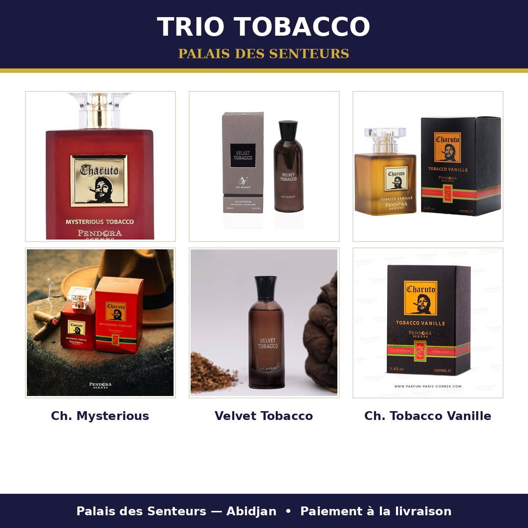 TRIO TOBACCO – Pack de 3 Parfums