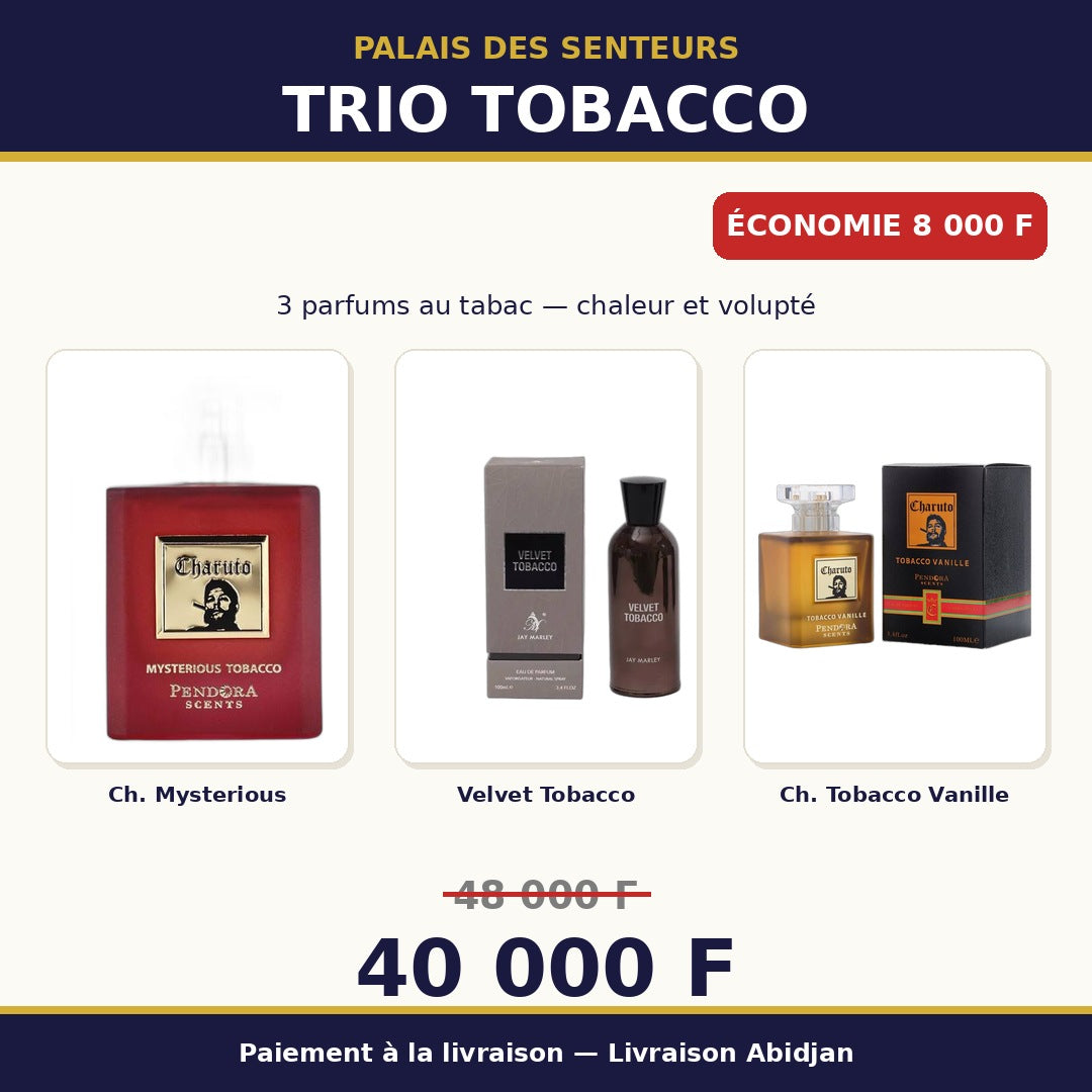 TRIO TOBACCO – Pack de 3 Parfums